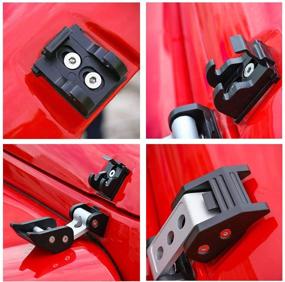 img 1 attached to 🔒 Cllena Silver Latch Lock Hood Catch Kit for Jeep Wrangler JK JKU 2007-2018 - Improved SEO