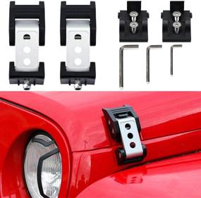 img 3 attached to 🔒 Cllena Silver Latch Lock Hood Catch Kit for Jeep Wrangler JK JKU 2007-2018 - Improved SEO