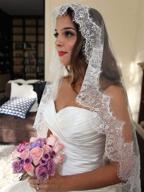 👰 bmirth bride wedding veil: elegant long ballet length tulle hair accessory with comb and lace edge logo