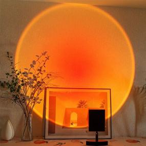 img 3 attached to 🌈 Sunset Red Izihooqi Night Light Projector LED Lamp for Home Party Bedroom Living Room Decor, 180 Degree Rotation Rainbow Projection Light