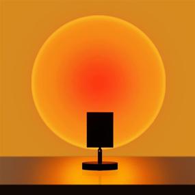 img 4 attached to 🌈 Sunset Red Izihooqi Night Light Projector LED Lamp for Home Party Bedroom Living Room Decor, 180 Degree Rotation Rainbow Projection Light