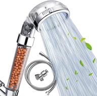 🚿 high pressure water saving handheld showerhead with hose & filter filtration - 3 mode function spray for dry skin, hair care logo