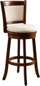 img 4 attached to Christopher Knight Home 296632 Mallik Fabric Swivel Armless Barstool, Beige: Elegant and Versatile Seating Solution for Your Bar Area