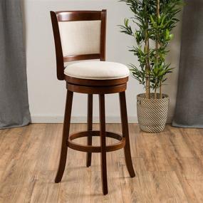 img 3 attached to Christopher Knight Home 296632 Mallik Fabric Swivel Armless Barstool, Beige: Elegant and Versatile Seating Solution for Your Bar Area