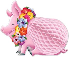 img 4 attached to 🌺 Beistle Luau Pig Table Centerpiece Decoration - Summer Tropical Hawaiian Theme Party Supplies, Package of 1, Multicolored