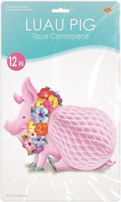 img 2 attached to 🌺 Beistle Luau Pig Table Centerpiece Decoration - Summer Tropical Hawaiian Theme Party Supplies, Package of 1, Multicolored