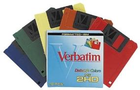 img 1 attached to 🌈 Verbatim 3.5IN HD 1.44MB Rainbow Colors (10-Pack): Pre-Formatted and Discontinued by Manufacturer