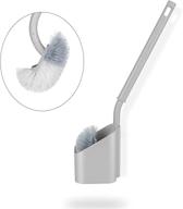 🚽 nilehome lightweight wall-mounted toilet brush and holder: efficient bathroom cleaning brush set with curved handle, durable bristles, and toilet bowl scrubber logo