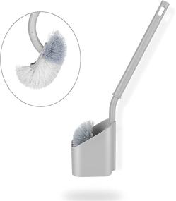 img 4 attached to 🚽 NileHome Lightweight Wall-Mounted Toilet Brush and Holder: Efficient Bathroom Cleaning Brush Set with Curved Handle, Durable Bristles, and Toilet Bowl Scrubber