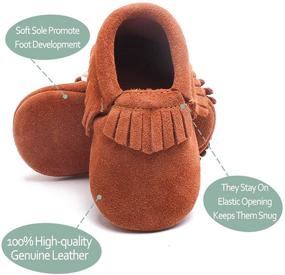 img 1 attached to Delebao Unisex Tassels Moccasins Loafers Apparel & Accessories Baby Boys