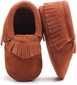 img 2 attached to Delebao Unisex Tassels Moccasins Loafers Apparel & Accessories Baby Boys