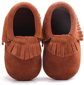 img 3 attached to Delebao Unisex Tassels Moccasins Loafers Apparel & Accessories Baby Boys