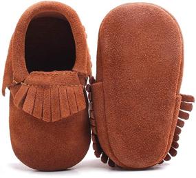 img 4 attached to Delebao Unisex Tassels Moccasins Loafers Apparel & Accessories Baby Boys