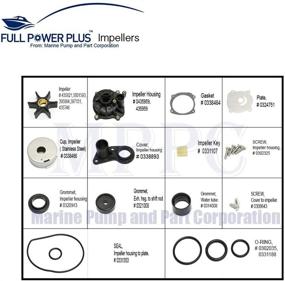 img 3 attached to 🔧 Complete Water Pump Repair Kit with Housing for Johnson Evinrude V4-V8 85-300HP Outboard Motor - Replacement Parts by Full Power Plus (5001594)