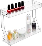 streamlined clear acrylic makeup storage: mygift 2-tier modern tabletop organizer rack logo