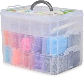 img 4 attached to 🧩 Ultimate Milliard Fuse Bead Kit: 18,000 Assorted Beads, Accessories, and Carry Case - Perfectly Compatible with Perler Beads and Peg Boards