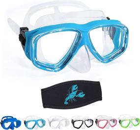img 4 attached to 🏊 OMGear Silicone Kids Swim Mask Goggles for Swimming and Snorkeling - Tempered Glass Snorkel Goggles with Nose Cover, Scuba Diving Goggles and Cute Neoprene Mask Strap Cover