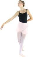 danzcue womens chiffon ballet dance wrap skirt: elegant waist tie design logo