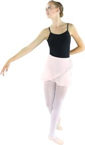 img 3 attached to Danzcue Womens Chiffon Ballet Dance Wrap Skirt: Elegant Waist Tie Design