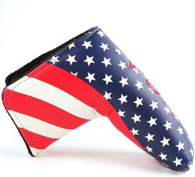 img 2 attached to 🏌️ Golf Stars and Stripes Blade Golf Putter Headcover - Odyssey Putter Protection Cover