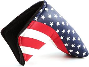 img 1 attached to 🏌️ Golf Stars and Stripes Blade Golf Putter Headcover - Odyssey Putter Protection Cover