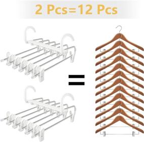 img 1 attached to Hangers Adjustable Non Slipe Stainless Organizer