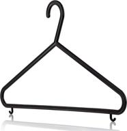 🧥 hangerworld set of 20 black plastic hangers - versatile 14-inch all purpose hanger with convenient loop hooks логотип