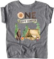 camping outdoor t shirts raglans for boys' birthday celebration logo