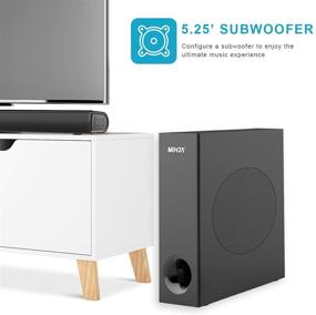 img 2 attached to 🔊 Усилите свой телевизионный опыт: звуковая панель 34" с сабвуфером, Bluetooth, объемным звуком 3D для домашнего кинотеатра / игр / проекторов - входы AUX / Opt в комплекте