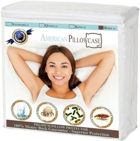 img 4 attached to 🛌 Waterproof Zippered Body Pillow Protectors - American Pillowcase Encasements, Set of 1 Pk