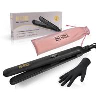 💁 sleek results 1 inch flat iron: hot tools pro signature ceramic + tourmaline plates logo