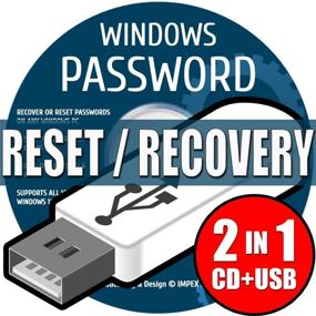 img 3 attached to Набор для сброса пароля Windows: USB + DVD-диск | Совместим с Windows 10, 8.1, 7, Vista, XP | Лучший инструмент для разблокировки и программное обеспечение на диске CD DVD для всех ПК под управлением Windows | 2-в-1 USB + DVD от IMPEX Source