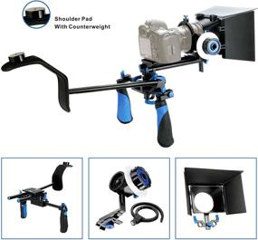 img 4 attached to 🎥 Enhance Your Filmmaking with the Morros DSLR Rig Movie Kit: Shoulder Mount Rig, Follow Focus, and Matte Box for DSLR Cameras and Video Camcorders