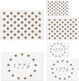 img 4 attached to American Flag Star Stencil Templates Scrapbooking & Stamping