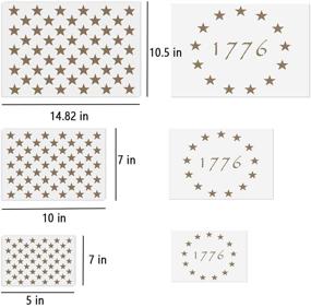 img 2 attached to American Flag Star Stencil Templates Scrapbooking & Stamping