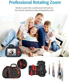 img 3 attached to MOREXIMI Kids Camera - Digital Camera for Kids 3-8 Year Old - Birthday Gifts - Toys for Girls Boys - 2.4 inch IPS Screen - Premium Quality - Video Camcorder with LED Flash - Includes 32G SD Card - Perfect Small Size