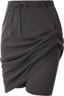 jack smith women's knee length skirt athletic skort with drawstring waist and pockets - stretchy logo