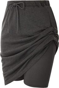 img 4 attached to JACK SMITH Women's Knee Length Skirt Athletic Skort with Drawstring Waist and Pockets - Stretchy