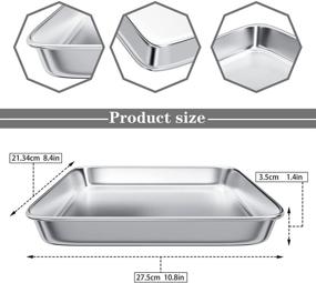 img 3 attached to Toaster Baking Stainless Rectangle Anti Rust