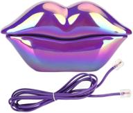 💄 chenjieus purple lips landline telephone: cute lip shape desktop phone for home office logo