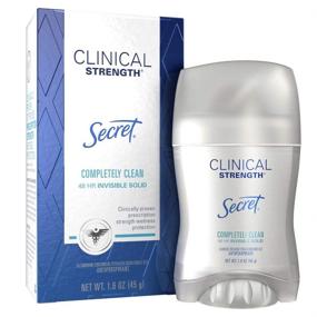 img 1 attached to 🌸 Completely Clean Secret Clinical Strength Antiperspirant and Deodorant for Women - Invisible Solid, 1.6 oz (Packaging May Vary)