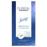 🌸 completely clean secret clinical strength antiperspirant and deodorant for women - invisible solid, 1.6 oz (packaging may vary) logo