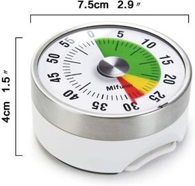 img 2 attached to ⏳ Mifuner 5-60 Minutes Mechanical Countdown Timer: No Battery, Three Colored Visual Disk Timer for Teaching, Cooking, Working, Exercising - Foldable Legs & Hanging Hole