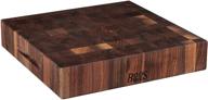 🪓 john boos block wal-ccb151503 classic reversible walnut wood end grain chopping block - premium quality, 15x15x3 inches логотип