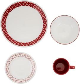 img 1 attached to Corelle Livingware Piece Crimson Trellis