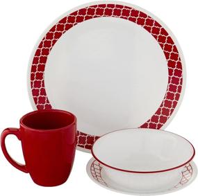 img 2 attached to Corelle Livingware Piece Crimson Trellis