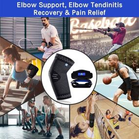 img 3 attached to 🎾 ABYON Professional Elbow Compression Sleeve and Tennis Elbow Brace (Bundle) - Reduce Joint Pain, Treat Tendonitis, Tennis/Golfer's Elbow, Arthritis - Shipped from USA