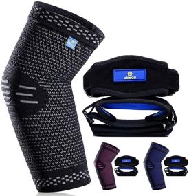 img 4 attached to 🎾 ABYON Professional Elbow Compression Sleeve and Tennis Elbow Brace (Bundle) - Reduce Joint Pain, Treat Tendonitis, Tennis/Golfer's Elbow, Arthritis - Shipped from USA