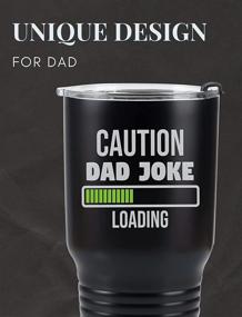 img 3 attached to 🎁 Onebttl Dad Mug: Perfect Christmas/Birthday Gift for Dad - Best Dad Ever - Insulated Stainless Steel Tumbler 30 OZ - Coffee Travel Mug with Dad Joke Loading (Black)