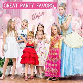 img 1 attached to 👸 9-Piece Princess Dress Up Set: Jewelry Toys, Crowns, Bracelets, Rings, Earrings, Necklaces, Wands – Perfect Birthday Gifts & Party Favors for Girls